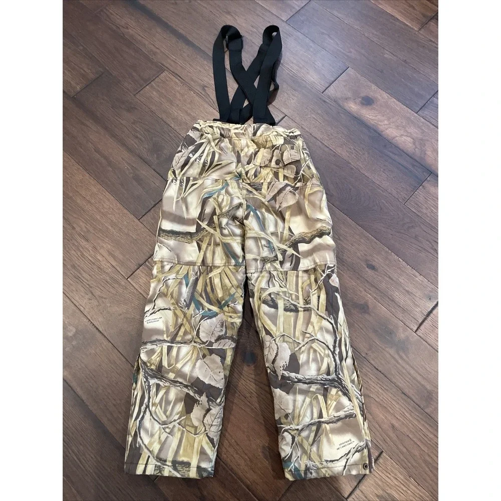 Cabela's Insulated Hunting Bibs Coveralls Kids M Regular Mossy Oak‎ Camo